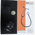 Procare Classic Stainless Steel Stethoscope -Black. 