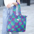 Multipurpose waterproof Large capacity foldable drawstring eco friendly shopping bag tote bag for travel shopping starage 1 pc.
