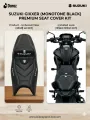 Gixxer monotone black colour premium modified seat cover.