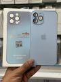 AG Glass Shining Shockproof Phone Case with Camera Lens Film for iPhone 14, 13, 12, 11 Series.