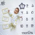 Newborn Baby Monthly Growth Milestone Blanket Photography Props Background Cloth DIY Infant Photo Accessories Fotografia.