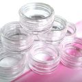 【3C VictoryEagle】MA 12PCS Small Empty Clear Plastic Sample Travel Jar Containers Round Cosmetic Container. 