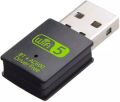 600Mbps Dual Band WiFi + Bluetooth Adapter For Windows PC/Laptop- (Driver Free Version, WiFi Hotspot Supported, 2.4GHz + 5GHz).