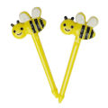 8Pcs Cute Cartoon Bees Fruit Forks Child Plastic Household Dessert Cake Forks.