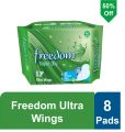 Freedom Sanitary Napkin Ultra Wings - 8 Pads. 