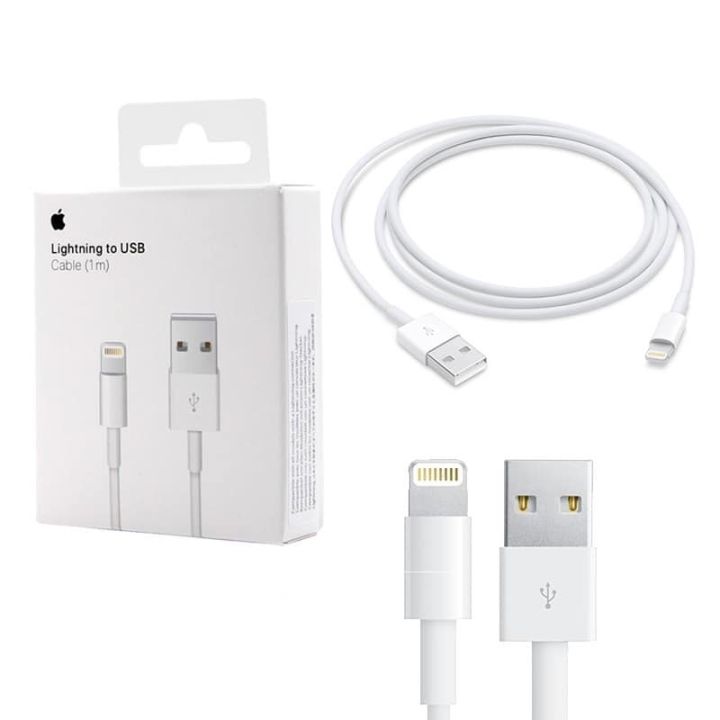 USB to Lightning Cable for iPhone High Quality Fast Charging Data  Transfer Durable Tangle-Free Design 1M White