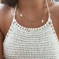 【Daily Necessities For Anyone Store】Choker Women Necklace Layered Chain Necklaces Animal Clavicle Jewelry Lovers Gold Trendy Peace Dove Zinc Alloy. 