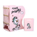 Book stand with pen holder, book holder, book holder, retractable bookshelf, simple reading shelf on the table, desktop storage of school supplies. 