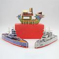 3D Ship Puzzle Assembled Paper Dragon Boat Battleship Jigsaw Children Early Learning Educational Toys Gift. 