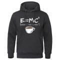 Energy=Milk Coffee Printed E=MC2 Funny Hoodie Men's Loose Oversized Hoodies Fashion Casual Sweatshirt Street Hip Hop Hoody Man. 
