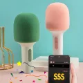 1 Set Wireless Micro-phone with Wacky Sound Effects Bluetooth-compatible 5.0 Echo Effect Wireless Microphone Singing Supplies. 