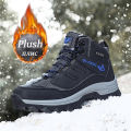 【selevn roind】 Brand Men Winter Snow Boots Waterproof Leather Sneakers Plush Warm High Top Men's Boots Outdoor Male Hiking Boot Shoe Size 39-47.