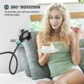 138cm Cell Phone Clip on Stand Holder with Grip Flexible Long Arm Gooseneck Lazy Bracket Mount Clamp for IPhone 15 Pro Max.