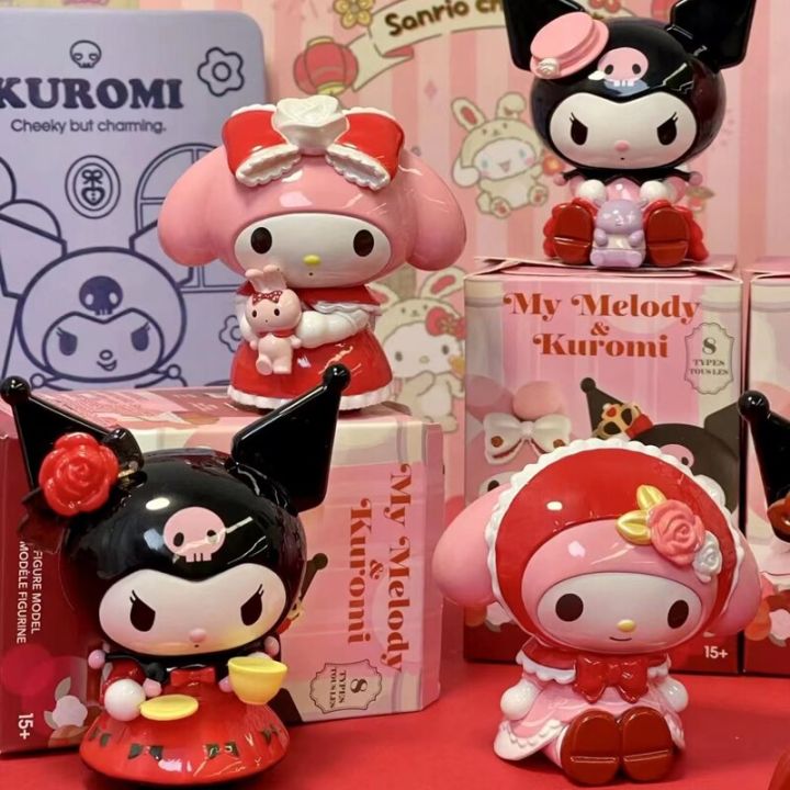 Anime%20Sanrio%20Kuromi%20My%20Melody%20Blind%20Box%20Rose%20And%20Earl%20Series%20Action%20Figure%20Collection%20PVC%20Decor%20Model%20Dolls%20Children%20Toys%20Gift%20-%20Image%203