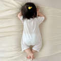 Baby clothes, thin short sleeved jumpsuit, pure cotton breathable mesh, A-class romper, full moon baby pamas, summer. 