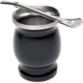 Yerba Mate Gourd Set Double-Wall Stainless Steel Mate Tea Cup and Bombilla Set. 