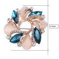 Women Fashion Jewelry Bauhinia Crystal Brooch Pin For Scarf Buckle Clothing Accessories Flowers Women Dress Brooches. 