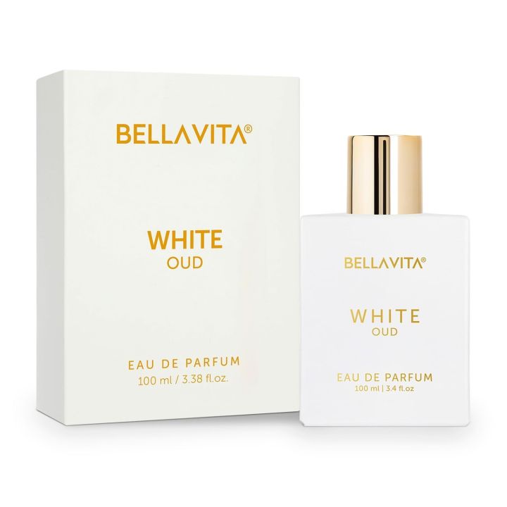 Bella Vita Luxury White Oud | Long Lasting Unisex EDP 100ml | with Orange, Patchouli, Musk | Oud & Fruity Premium Fragrance Perfume for Unisex | Great for Everyday Use