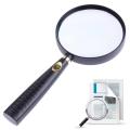 1pcs 90 mm 10X Frame Handheld Magnifying Glass Optical Glass Lens Wood Handle Magnifier For Reading. 