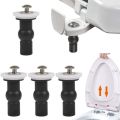 4 Pack Toilet Seat Hinges Bolt Expanding Rubber Top Nuts Screw.
