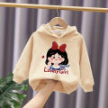 Girls hooded sweatshirt autumn winter clothes 2023 new baby girl foreign style long sleeve tops children's raglan base shirt. 