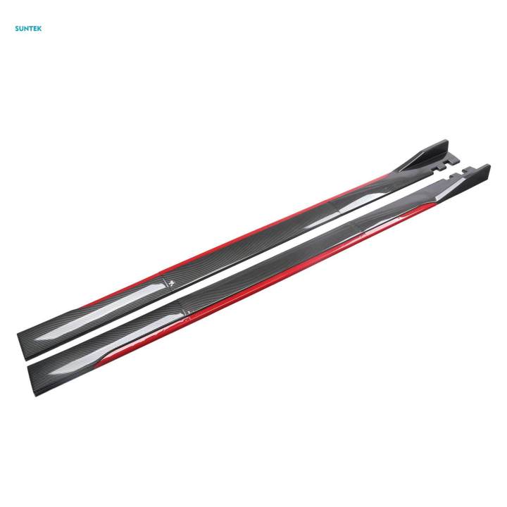 Universal Car Side Skirts Extension splitters Body Kit Rocker Panel Extensions Replacement, High Performance, Premium, Car Accessories,Durable , Carbon