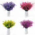 7pcs Faux UV Resistant Fake Flowers Artificial Plants Plastic Decor Outdoor Plastic lavender fake flower wedding Accessories. 