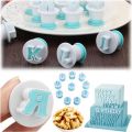 Cookie Stamp Cake Alphabet Number Biscuit Cutter Lowercase Uppercase Letter Mold Fondant Decorating Tools Alphabet Stamps.