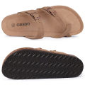 Comwarm Classic Cork Sandals For Women Fashion Thick Soles Beach Sandals Cozy Casual House Flats Slippers With Adjustable Buckle. 