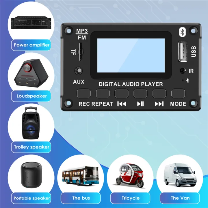 Car%20Bluetooth%20MP3%20Decoder%20Board%20LCD%20Display%20MP3%20Audio%20Module%20Speaker%20Support%20FM%20Radio%20AUX%20USB%20Decoding%20MP3%20Player%20-%20Image%206