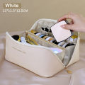 Large Travel Cosmetic Bag For Women Leather Makeup Organizer Female Toiletry Kit Bags Make Up Case Storage Pouch Luxury Lady Box. 
