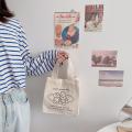 Cute Lunch Bag Canvas Lunch Box Picnic Tote Cotton Cloth Small Handbag Pouch Dinner Container Food Storage Bags For Ladies.