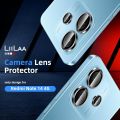 Camera Lens Protector Glass For Xiaomi Redmi Note 14 4G/Note 14 5G Metal Ring Aluminum Alloy Camera Lens Screen Cover.