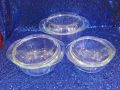 Oven Proof Glass Serving Dish - Transparent 3 Pcs Set. Oven Use And Serving Dish And Bakeware. 