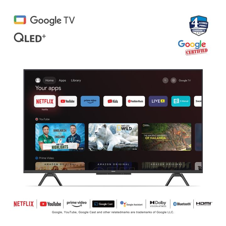 Vision 43” QLED Google TV 4K RQ1 Galaxy Pro with Free Delivery & Free Installation