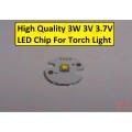 High Quality White 3Watt LED Chip 3.1v 3.7v 3W With Metal Plate Heatsink Heat Sink Aluminum Base 16mm PCB DIY For Torch Light.