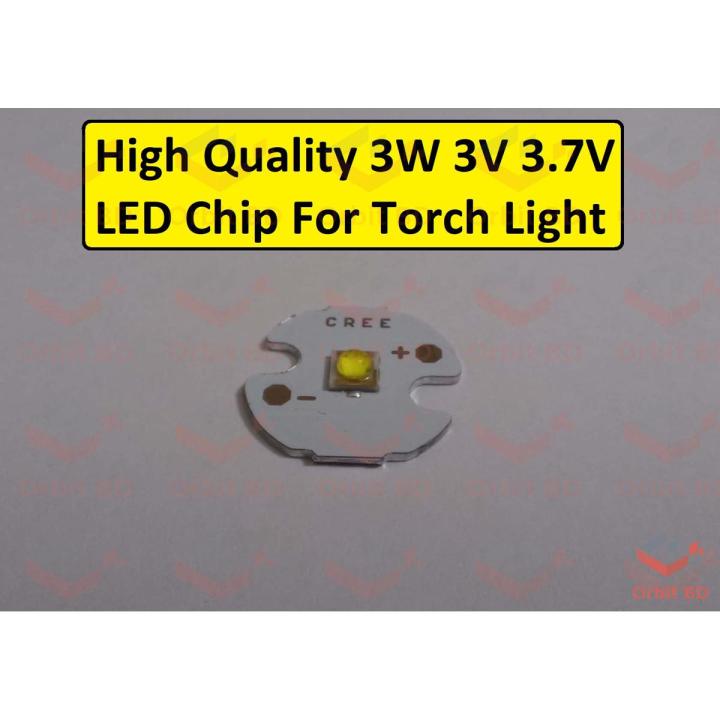 High Quality White 3Watt LED Chip 3.1v 3.7v 3W With Metal Plate Heatsink Heat Sink Aluminum Base 16mm PCB DIY For Torch Light