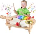 Kids Drum Set Baby Musical Instruments Toys Montessori Wooden Xylophone Preschool Music Kit Percussion Tambourine Toys Birthday.