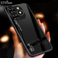 Phone case Tecno Spark Go 2024 Gradient Mirror Tempered Glass Protector Hard Back cover Tecno Spark Go 2024 case.