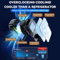 Universal Mobile Phone Pubg Cooling Fan Mobile Phone Radiator Gaming Phone Cooler Adjustable Portable Fan Heat Sink Phone Accessories with RGB Light. 