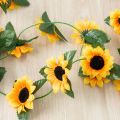 Artificial Sun-Kissed Sunflower Decorative Vine Decoration.