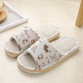 Women Home Slippers Indoor Floor Soft Couple Linen Slipper Spring Autumn Lightweight Unisex Bedroom Shoes Ladies Flax Flip Flops. 