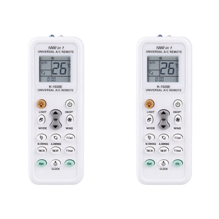 2X Universal 1000 in 1 LCD Low Power Consumption K-1028E Air Condition A/C Remote Control Controller