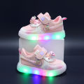 Disney Kids Girls Shoes 2024 Children Sneakers Girls LED Light Elsa Frozen Princess Casual Sport Shoes Student Shoes Teen Shoes. 