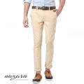 Slim-Fit Chino Gabardine Pants - Antique White. 