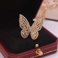 Cubic zirconia butterfly finger ring ladies ring fashion jewelry. 