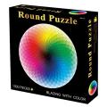 Kids Puzzle 1000 Pieces Colorful Rainbow Round Geometrical Photo Puzzle DIY Educational Reduce Stress Toy Jigsaw Puzzle Paper. 
