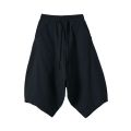 Stylish 3/4 Trousers Men Men Capri Pants Large Pockets Solid Color Drawstring Loose Cropped Pants Baggy. 