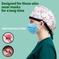 【Hey my home】(NEW)High-quality Printed Dental Cap Men and Adjustable Beauty Salon Pet Grooming Work Hat Nurse Surgical Caps.