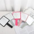 Pink Mirror Portable Square Shape Handheld Mirror Cute Small For Daily Cosmetic Makeup. 